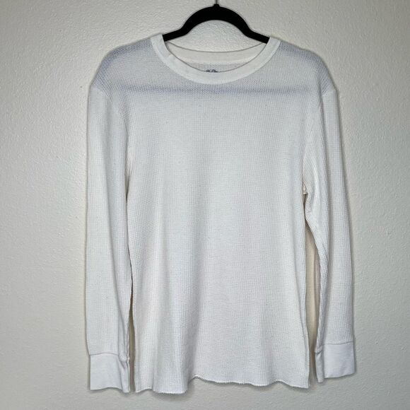 Fruit of the Loom Waffle Thermal Long Sleeve Cream Undershirt Top Men Size Large - Picture 6 of 6